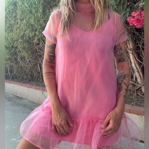 BHLDN Vibrant Pink Dress